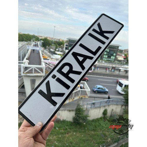 Appcity Kiralık Yazılı Beyaz Zemin Dekor Plaka, Yazi Dekor Plaka, Isme Özel Plaka, Galeri Plakası